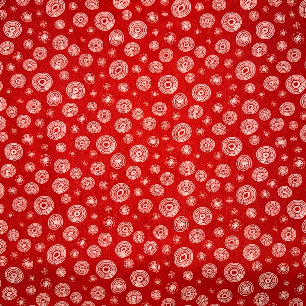 Happy Campers: Circle Geo in Red by Cordia Designs for QT Fabrics - 1/2 Yard